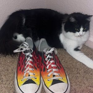 Converse Flame Sneakers - Red, Yellow, Black